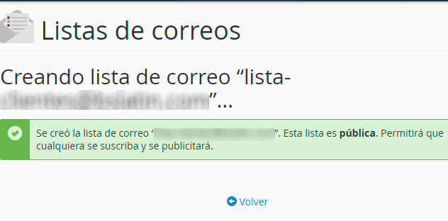 Lista de correos