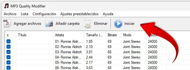Iniciar mp3 Quality Modifier